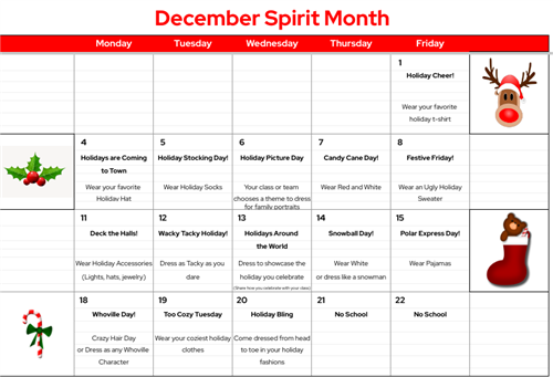  December Spirit Month